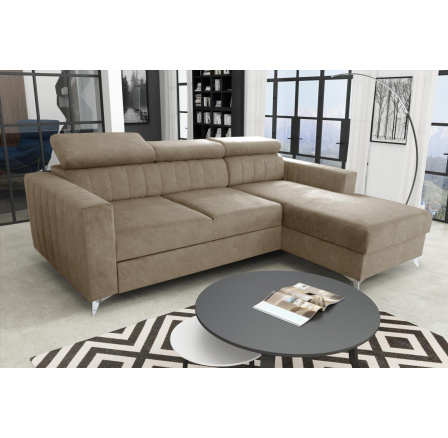 Rohová sedacia súprava Mildred P svetlo hnedá
