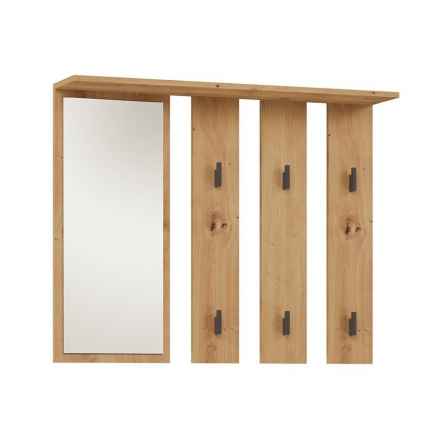 Vešiak so zrkadlom PARGAS dub sonoma