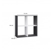 Regál Manja, antracit/biela