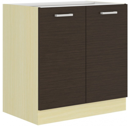 Kuchynská dolná skrinka CHRISTO 80D-2F-BB, Dub ferrara/Legno tmavé