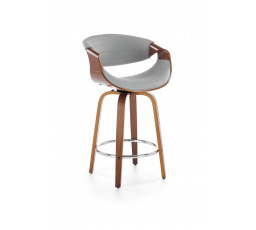 Barová stolička H123, Sivá/Orech