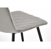 Jedálenská stolička K525 VELVET, Sivá/Čierna