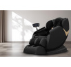 Polohovacie kreslo s masážnou a vyhrievacou funkciou SOLARIA, Čierna ekokoža