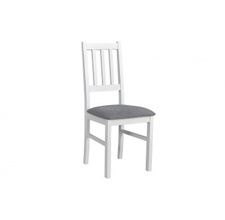 BOSANOVA 4 jedálenské stoličky (BOSS 4) drevo biela/ látka svetlo béžová 1x (DM)- kolekcia "DRE" (K150-E)