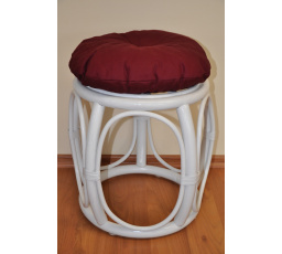 Vankúš na ratanovú stoličku bordovej farby - priemer 35 cm