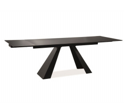 Jedálenský stôl SALVADORE, čierny matný - 160(240)x90