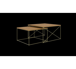 Stolík konferenčný 2v1 Licco Zlatý+Dub Lancelot