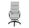 Kancelárske stoličky s podnožkou, svetlosivá látka, PC mechanizmus s aretáciou