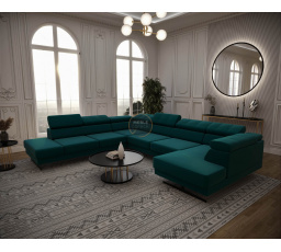 Rohová sedacia súprava EMPORIO MAX II 300X350X180 - ľavá, tyrkysová