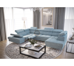 Rohová sedacia súprava GALAXY MAX II, relax s funkciou spania 215x350x170 - voliteľný odtieň - ľavá