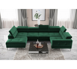 Rohová sedacia súprava TOSCANIA MAX I 170x350x185 cm - zelená, pravá