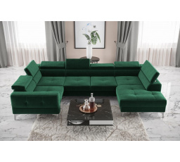 Rohová sedacia súprava TOSCANIA MAX I 170x350x185 cm - zelená, ľavá
