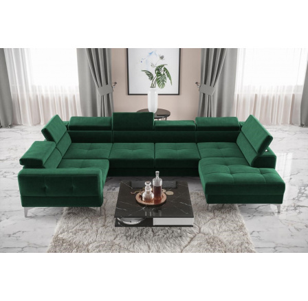 Rohová sedacia súprava TOSCANIA MAX I 170x350x185 cm - zelená, ľavá