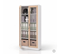 AMELIAN skriňa ECO: BIELA RAL9003 + DUB SONOMA V1850*Š900*H400