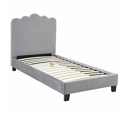 Posteľ 90x200 CRATER Sivá Zamatová