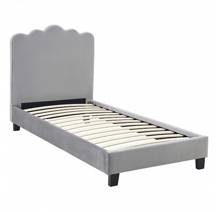 Posteľ 90x200 CRATER Sivá Zamatová