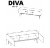 TV stolík DIVA RTV čierny