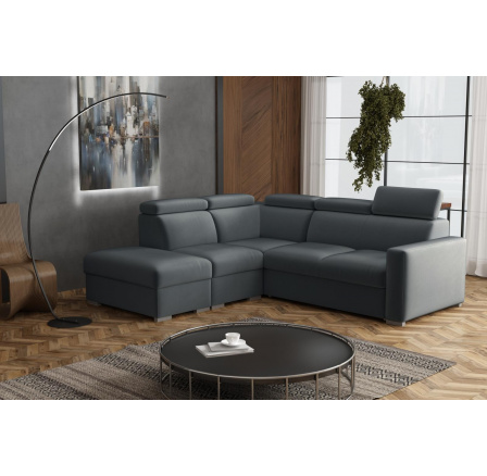 Sedacia súprava Petrit IX ľavá Paros tmavo sivá