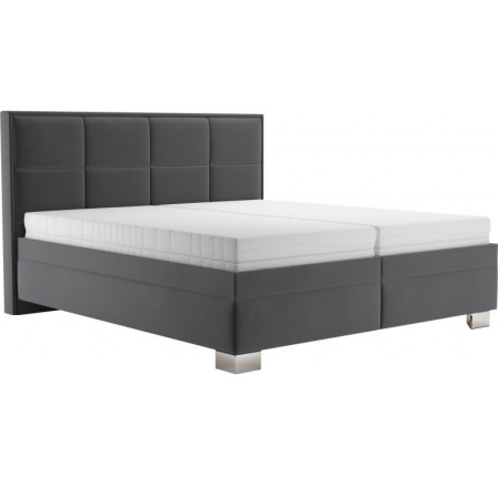 Posteľ Elezar 180x200, sivá