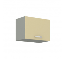 Kuchynská horná skrinka KARPO 50 GU 36 1F, krémový lesk/sivá