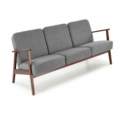 Pohovka MILANO 3S, Sivý Castel 93/Tmavý Orech