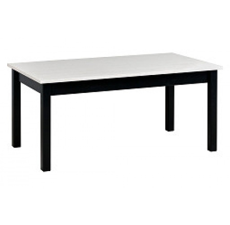 LEONA 1 (LAWA 1) - konferenčný stolík - laminovaná biela doska / čierne nohy - kolekcia "DRE" (K150)