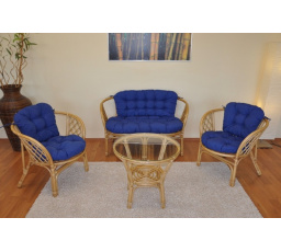 Podušky na súpravu Bahama veľká komplet modrý melír