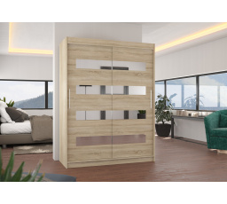 Posuvná skriňa so zrkadlom BALTIC 150 Sonoma+Sonoma