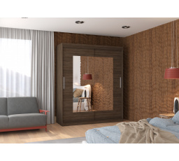 Posuvná skriňa so zrkadlom ROSETTE 180 Choco+Choco