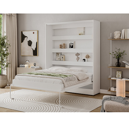 Devesto Vertikálna Sklápacia Posteľ 160 Biela Biela 160x200