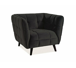 Kreslo CASTELLO 1 Velvet, čierna Bluvel 19/wenge