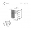 Systém "LAMELO" LA5 (Komoda 1D4S) - Farba: čierna