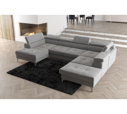 Rohová sedacia súprava TOSCANIA MAX II 170x350x220 - sivá, pravá