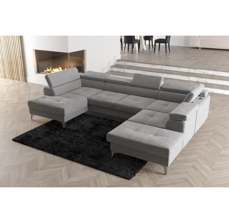 Rohová sedacia súprava TOSCANIA MAX II 170x350x220 - sivá, pravá Rohová sedacia súprava TOSCANIA MAX II 170x350x220 - sivá, pravá