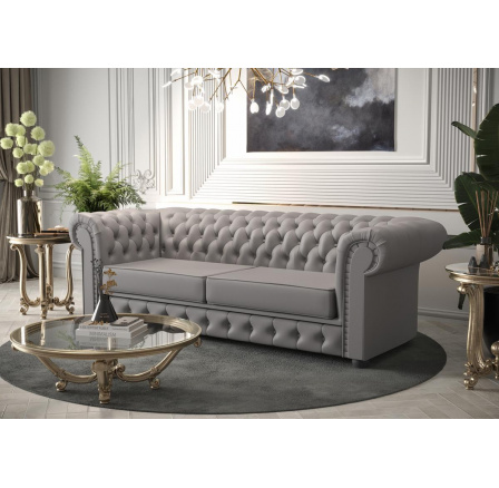 Sofa MANCHESTER III 218 cm prírodná koža - Pohovka s funkciou spania, Koža F-7