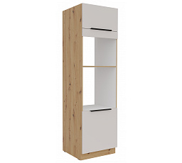 Kuchyňská skříň pro vestavnou troubu a mikrovlnku SOLEA - 60 DPM-210 2F, Dub Artisan/Kašmír