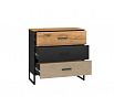 Komoda COLT 05, dub Craft zlatý / čierna / Premium Steel