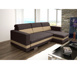 Rohová sedacia súprava Rimini P hnedá/béžová