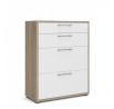 Komoda OFFICE 80400/158, Dub sonoma/Biela
