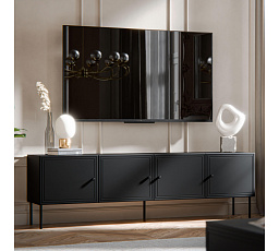 TV komoda PALAZZO BIS 200 4D, čierna