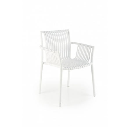Jedálenská stolička stohovateľná K492, biela