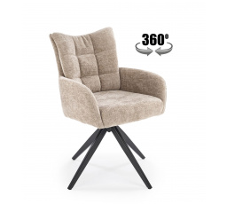 Jedálenská otočná stolička K540, Béžová/Čierna