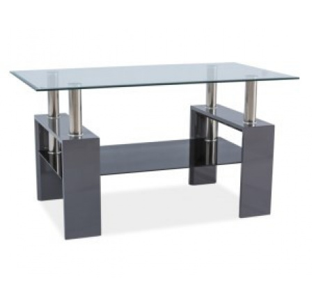 Konferenčný stolík LISA III (LISA3TCSZ) sivý lesk/sklo 110x60x60 (S) (K150-Z)