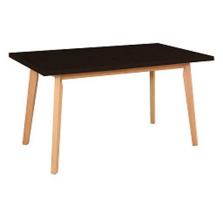 OSTENA 5 (OSLO 5) jedálenský stôl -laminátová doska čierna/ nohy dub vnuk - kolekcia "DRE" (K150)