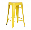 Barová stolička Paris 66 cm žltá inšpirovaná Tolix