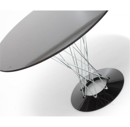 Stôl Cyklon okrúhly, čierny