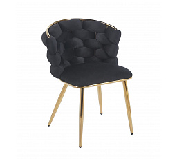 Stolička velvet čierna K47-FXJG G