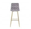 Barová stolička H2-FX, sivá / zlatá