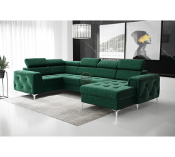 Rohová sedacia súprava ORION MAX III s funkciou spania 165x320x185 cm - zelená, ľavá