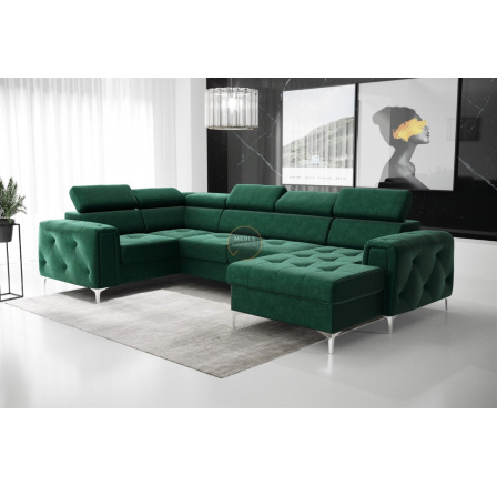 Rohová sedacia súprava ORION MAX III s funkciou spania 165x320x185 cm - zelená, ľavá Rohová sedacia súprava ORION MAX III s funkciou spania 165x320x185 cm - zelená, ľavá